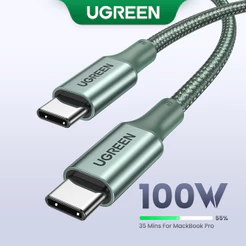 Cabo UGREEN USB C 100W Tipo A Para MacBook Samsung PD100W De Carregamento Rápido QC4.0