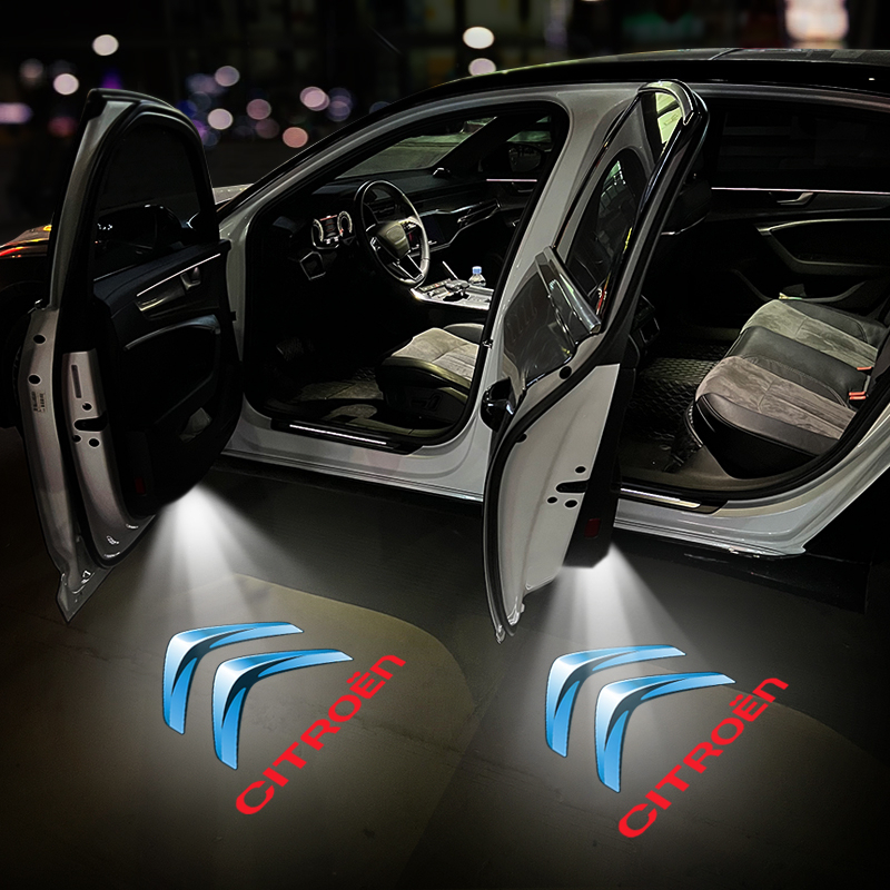 1pcs Novo Carro Luz De Boas-Vindas Logotipo Do Lâmpadas Laser Com Projeção Sem Fio Para Citroen C1 C2 C3 C4 C5 C6 C8 C4L DS3 DS4 DS5 DS5LS DS6