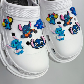 10 Pcs Stitch Dos Desenhos Animados Jibbitz/Sapato Fivela/Acessórios Para sandálias Plataforma
