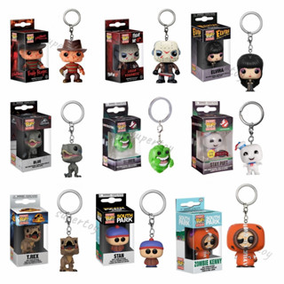 Chaveiro Funko Pocket POP Keychain Freddy Jason Alien Elvira Stay Puft Slimer Zombie Kenny Cartman Stan T.Rex Blue Action Figure Brinquedo Boneco Figuras de Ação