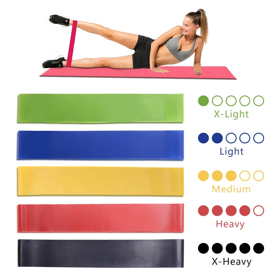 5Pcs/Set Yoga Fitness Resistance Shaping Rubber Bands/Workout Indoor Equipment Pilates Forças De Treinamento Esportivo Faixas De Emulsão Elástica