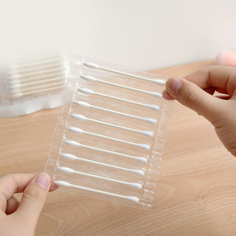 30 Peças Cotonetes Embalados Individualmente Cotonete De Algodão Para Viagem De Duas Cabeças em Oferta na Shopee