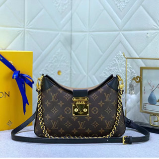 Mochila Feminina 2023 Novo 1 : 1 original De Alta Qualidade Em Corrente Bolsa LV Twinny Tiracolo Com Alça De Ombro Única