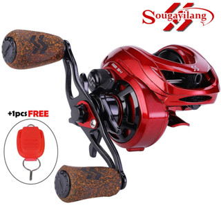 Carretilha de pesca Sougayilang Mão Esquerda/Direita 9 + 1 Rolamentos de Esferas 8 : 1relação Max Drag 20KG