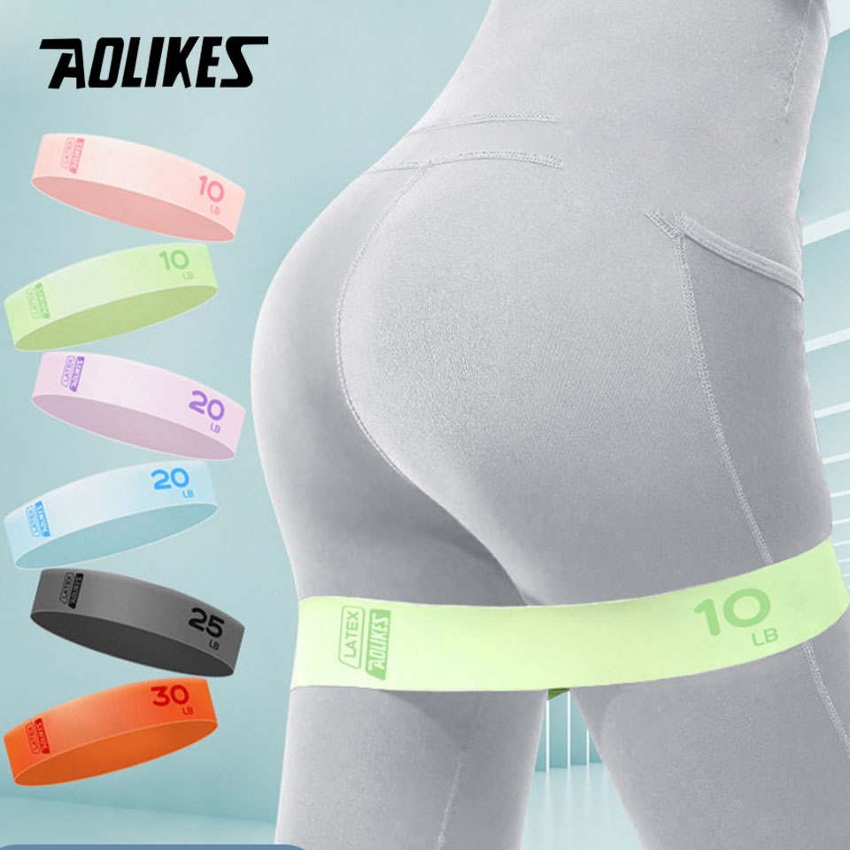 AOLIKES, 6 peças de faixas de resistência, puxada para ioga/treino/assistência em barra fixa/banda elástica de látex