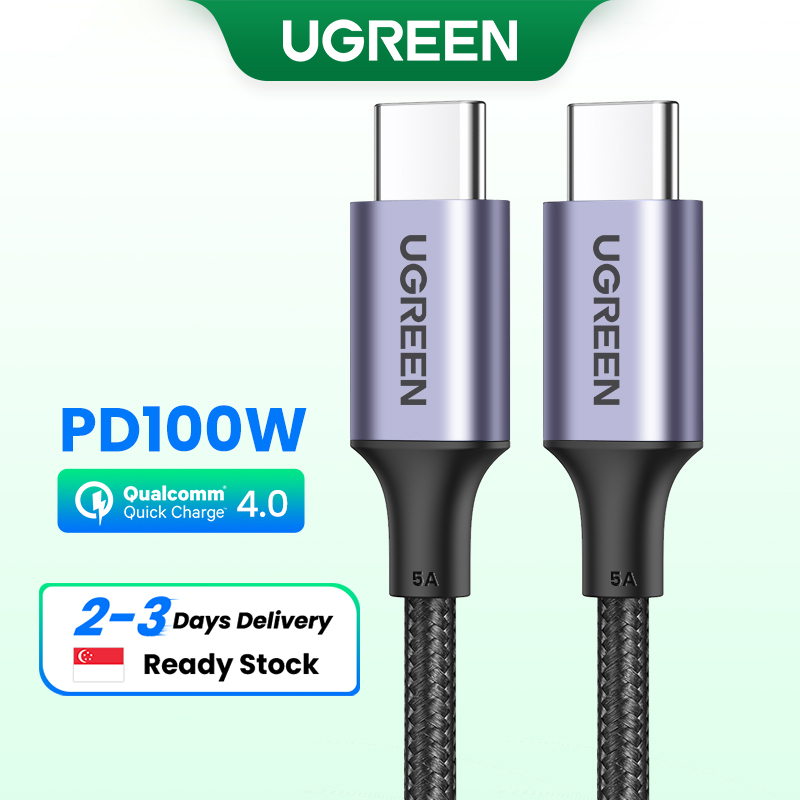 UGREEN USB C Para Tipo De Carga Rápida De 100 W Compatível Com MacBook Air iPad Pro Galaxy Ultra Huawei P30 Pixel 7O
