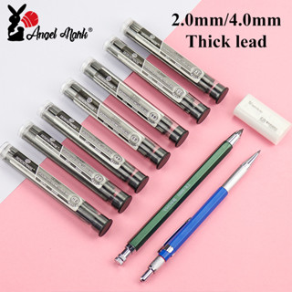 Marca De Anjo 2.0mm/4.0mm Lápis De Carvão Automático Grafite Núcleo De Recarga Substituível HB/2B/4B/6B/8B/10B/12B Esboço Papelaria