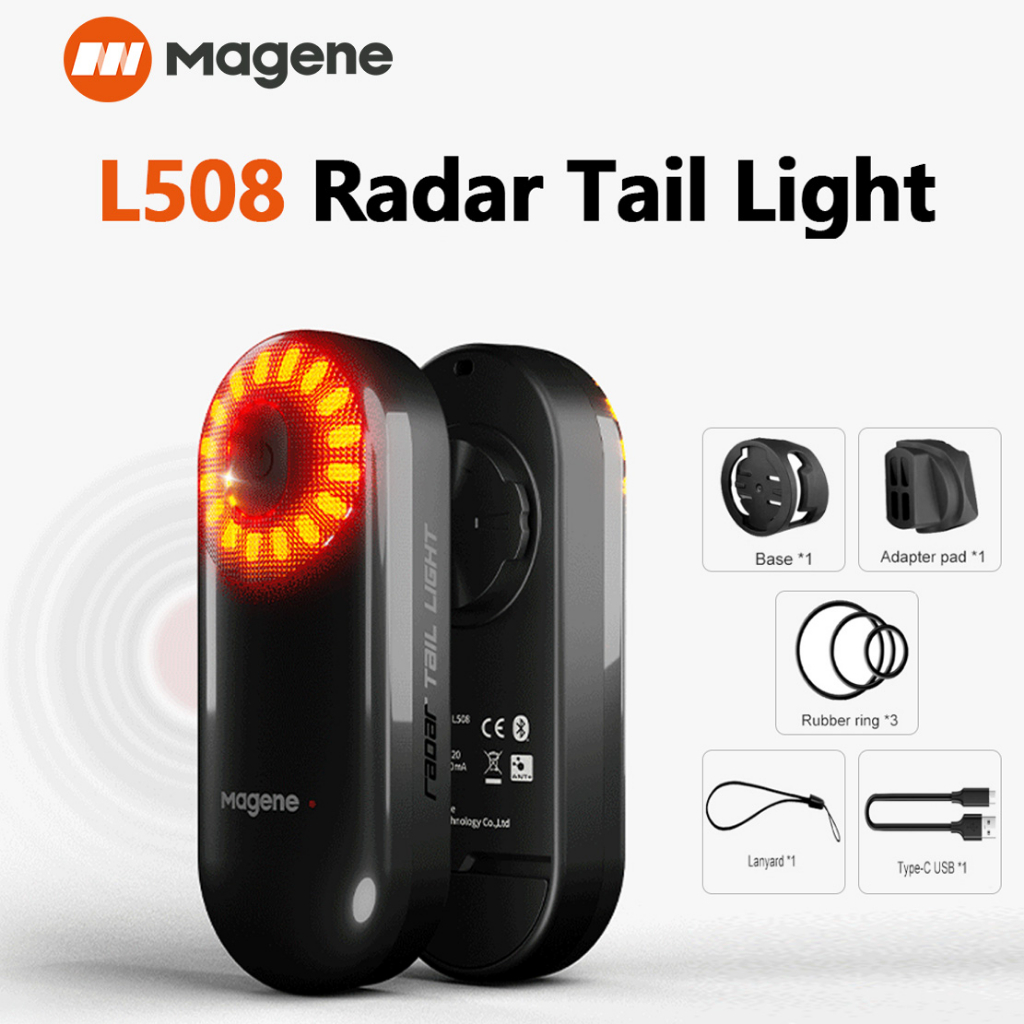 [Garantia Oficial] Magene L508 Bicicleta Radar Luz Traseira Com Sensor De Freio À Prova D'água Lâmpada De Alerta Do Inteligente