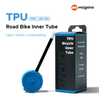 【 Official warranty 】 Magene Escolha-GEOID Ultralight Bike Inner Tube 700c X 23c-30c Bicicleta MTB Material TPU Pneu 65mm 75mm Comprimento Válvula Francesa Super Light