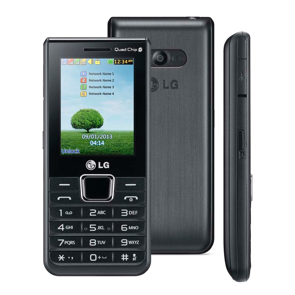 Marca Novo Telefone celular Original LG A395 4 Slot para cartão SIM 1500 mAh