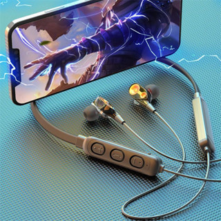 Fone De Ouvido Bluetooth Sem Fio Com Pescoço Suspenso Esportivo Estéreo Microfone
