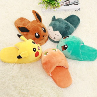 Elfo Animal De Estimação Pikachu Snorlax Bebê Chinelos De Pelúcia Quente De Algodão De Interior Alargados E Espessos Antiderrapantes Sapatos De Desenho Animado Sola Macia em Oferta na Shopee
