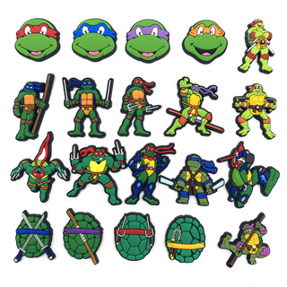 Hot 1pcs Jibz Cartoon Tartaruga Ninja Croc Encanta Sapato De Alfinete Acessórios Decorar Chinelos Sandálias De Crocodilo Fivela Presentes Para Crianças