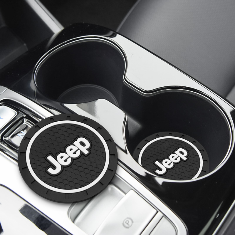 Jeep Tapete De Silicone Antiderrapante Para Copos De Jipe Rubicon Grand Cherokee Patriot Renegade Compass Auto Acessórios