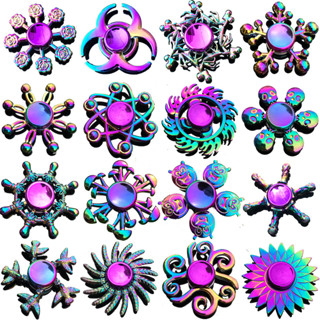 Novo Fidget Colorido Spinner Zinco Liga De Descompressão Fábrica De Dedos De Mão De Brinquedo Atacado Revestimento Metálico Alivia O Stress Eficaz em Oferta na Shopee