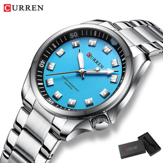 Novo Relógio CURREN Original Moda Masculina Simples De Aço Inoxidável Ponteiro Luminoso 44 CM Dial Retro Business Sports Quartz 3ATM À Prova D