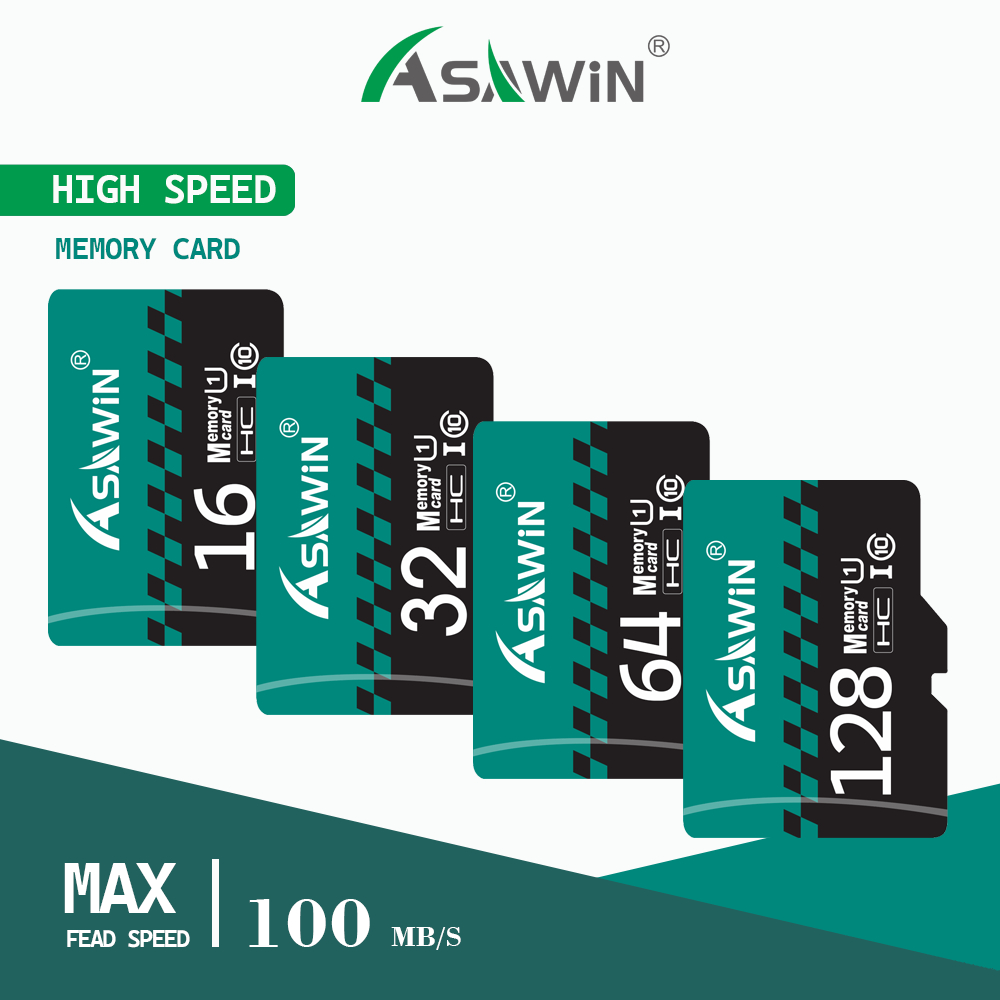 Cartões De Memória Asawin Micro SD Classe 10 FAST 64GB 128GB 32GB 16GB Para Câmera Dash