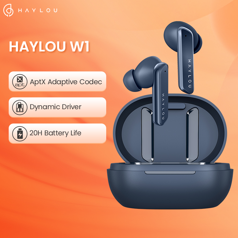 HAYLOU W1-T60 Ture fone de ouvido sem fio de Redução de Ruído No Sentido Para Android IOS Fones Bluetooth 5.2 Bateria Longa Microfone À Prova D'água QCC3040