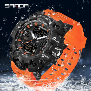 SANDA 6126 Relogio Masculino De Luxo Marca Homens 50M Militares Esportivos À Prova D