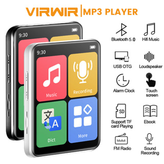 MP4 Player Bluetooth 5.0 Touch Screen Música MP3 Portátil Com Alto-Falantes E-Book De Gravação De Rádio FM em Oferta na Shopee