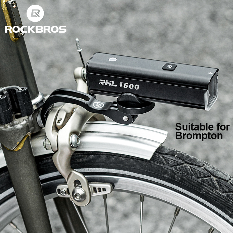 ROCKBROS Suporte De Luz Forquilha Dianteira De Bicicleta Para Câmera Brompton GoPro Farol Dobrável Em Liga De Alumínio