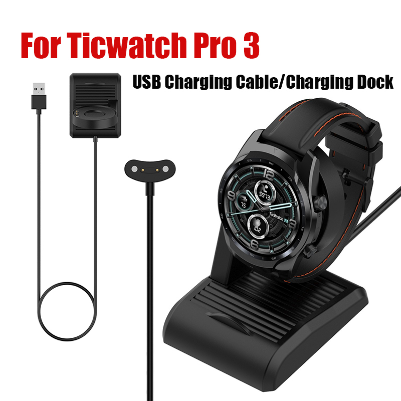 Cabo De Carregamento USB Para Ticwatch Pro 5/3 Ultra GPS/E3 Carregador Adaptador Doca Suporte Magnético X LITE
