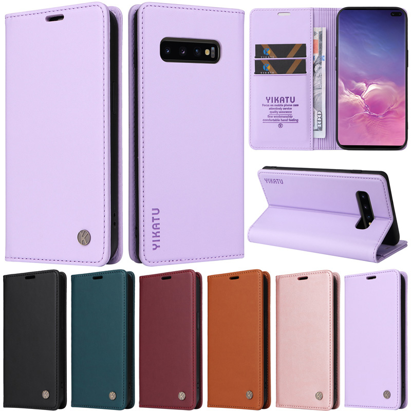 Caixa De Luxo Para Samsung Galaxy Note 10+ S10+ S9+ Note 10 Lite S10 Plus S9 Plus S10 Lite Retro Book Carteira Magnética De Couro Soft Pu Com Ranhura Cartão Proteção Da Pele