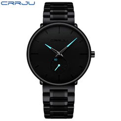 Relógios Masculinos CRRJU Luxo Marca Original Casual à prova d'água Esporte Quartzo Relógio 2150SLX