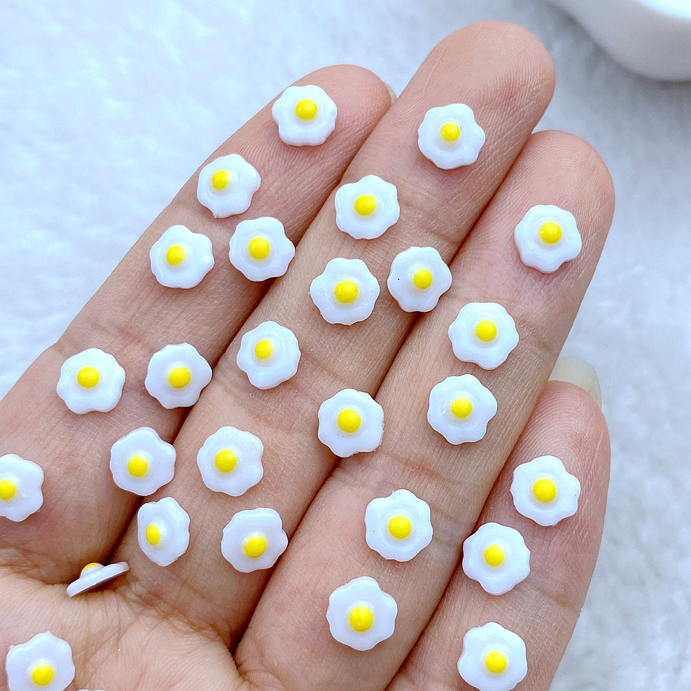 50 Peças Frangipani Manicure Frangipani Fofo Manicure Transparente 3D Fofo Desenho de Flor Fofo Acessórios de Unhas de Beleza Resina de Bricolage Manicure Decoração