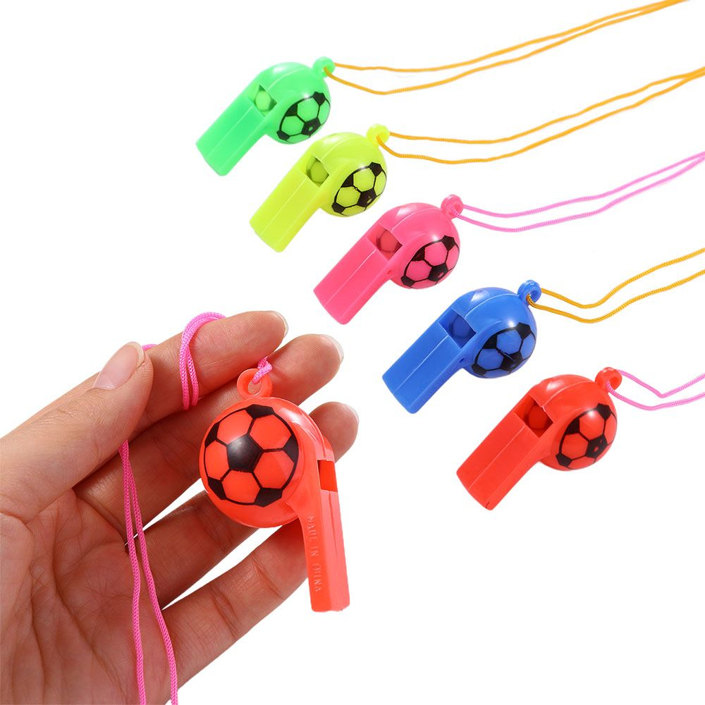 10Pc Mini Apito Plástico Com Corda Kid Football Soccer Rugby Líder Em Torcida Whistle Kids Gifts (Enviado Por Aleatório)