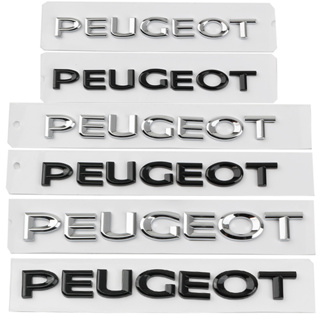 【 Peugeot 】 3D ABS Modificado Logotipo Da Carta Adesivo Traseiro Emblema Do Carro Para em Oferta na Shopee