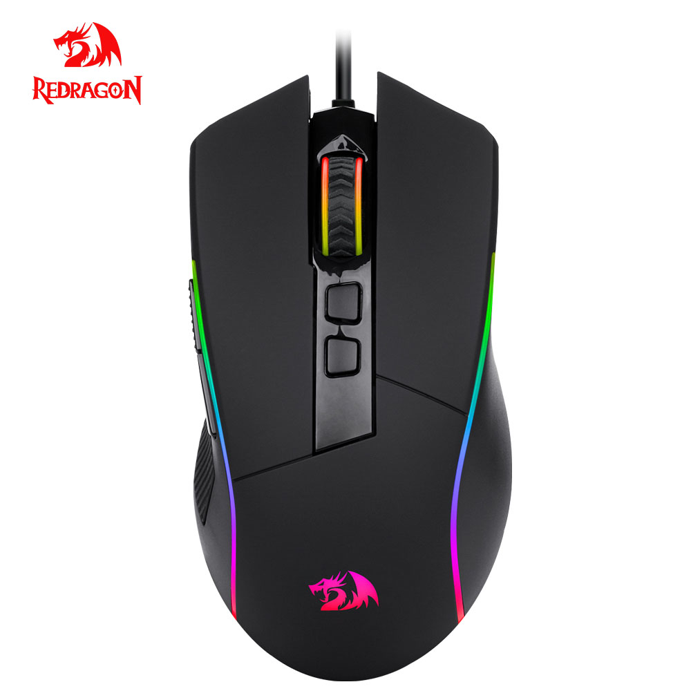 REDRAGON Lonewolf G105 RGB Rato De Jogos Com Fio USB 8000 DPI 8 Botões Ratos Ergonômicos Programáveis Para Computador Portátil Gamer PC