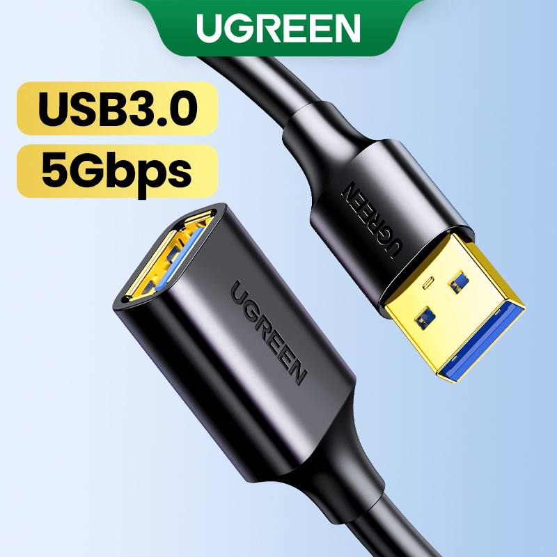 UGREEN Cabo De Extensão USB 3.0 2.0 Para PC Portátil Inteligente TV Xbox One SSD Extensor Mini Velocidade Rápida em Oferta na Shopee