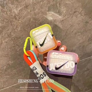 Capa De Silicone Airpods Com Alça Protetora Macia Colorida Para Airpods 1/2 Pro Fone De Ouvido Apple Sem Fio