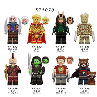 Super Heróis Guardiões Do Filme Galaxy Star-Lord Groot Raccoon Minifigures Building Blocks Brinquedos Infantis KT1070