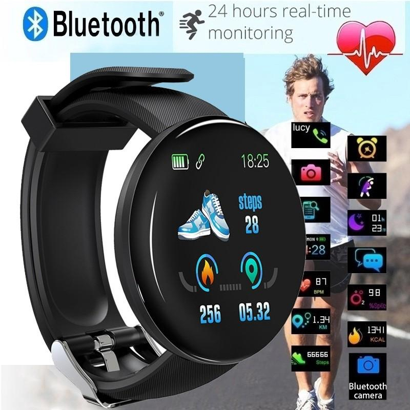 Smartwatch Bluetooth Redondo À Prova D'água ASAZQ Com Rastreador De Ginástica D18