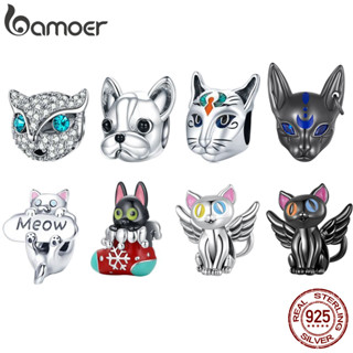 Bamoer 925 Sterling Silver Cat and Dog Beads Presente Acessório Para Mulheres