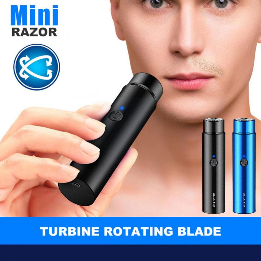 Mini Barbeador Elétrico Portátil Bateria De Longa Duração Navalha Carro USB Recarregável Barba