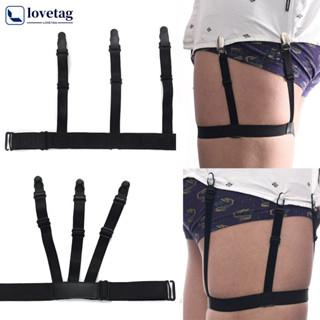 LT 2PCS 3 Alças Porta-Camisas Ajustável Para Homens Elástico Garter Belt Suspender Grampos De Travamento