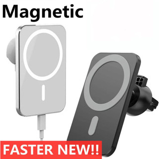 Carregador Magnético Sem Fio Para Carro Suporte Do Ventilador De Ar Telefone De 15W Estação De Carregamento Rápido IOS 12 13 14 Pro MAX Mini Macsafe
