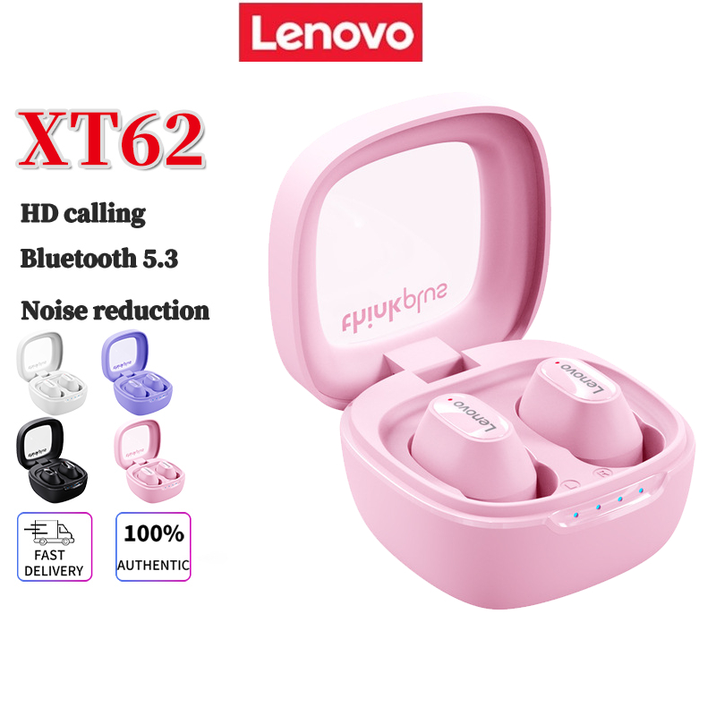 Lenovo XT62 TWS Fone De Ouvido Bluetooth Verdadeiro Sem Fio Com Microfone De Boa Qualidade Sonora