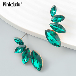 PINKDUDU Meia Flor Brincos Liga De Vidro Broca Simples Moda Suave Planta Jóias Femininas PD1330 em Oferta na Shopee