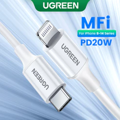 Cabo De Carregamento UGREEN 20W PD 3A USB C Para O iPhone 14 13 Pro Rápido Máximo iPad Air , Airpod , Macbook