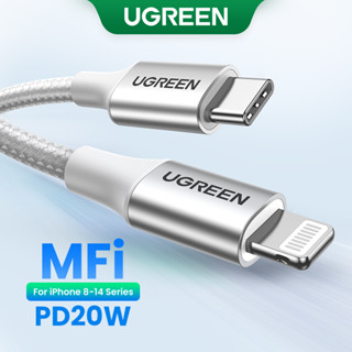 Cabo De Carregamento UGREEN MFi 20W USB Tipo C Para O iPhone 14 Pro Max 13 12 Plus Mini PD Rápido De Dados iPad 1m 2m