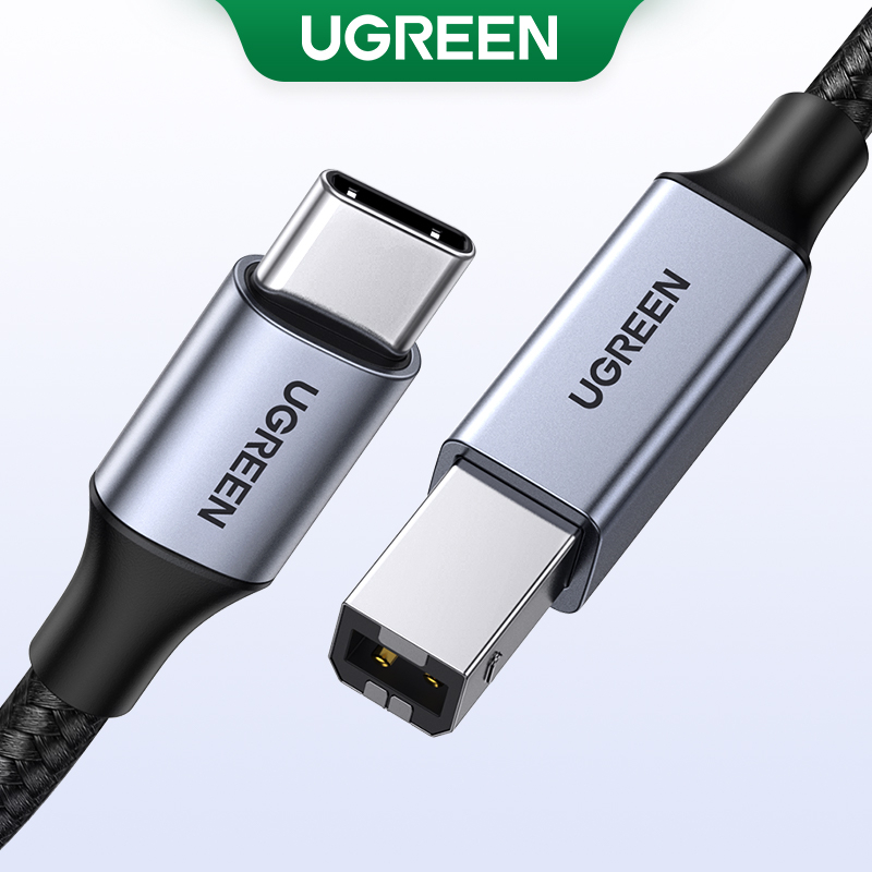 Cabo Ugreen USB C Para Tipo B 2.0 Novo MacBook Pro HP Canon Epson Dell Samsung Acessório Scanner Impressora - Computers & Accessories