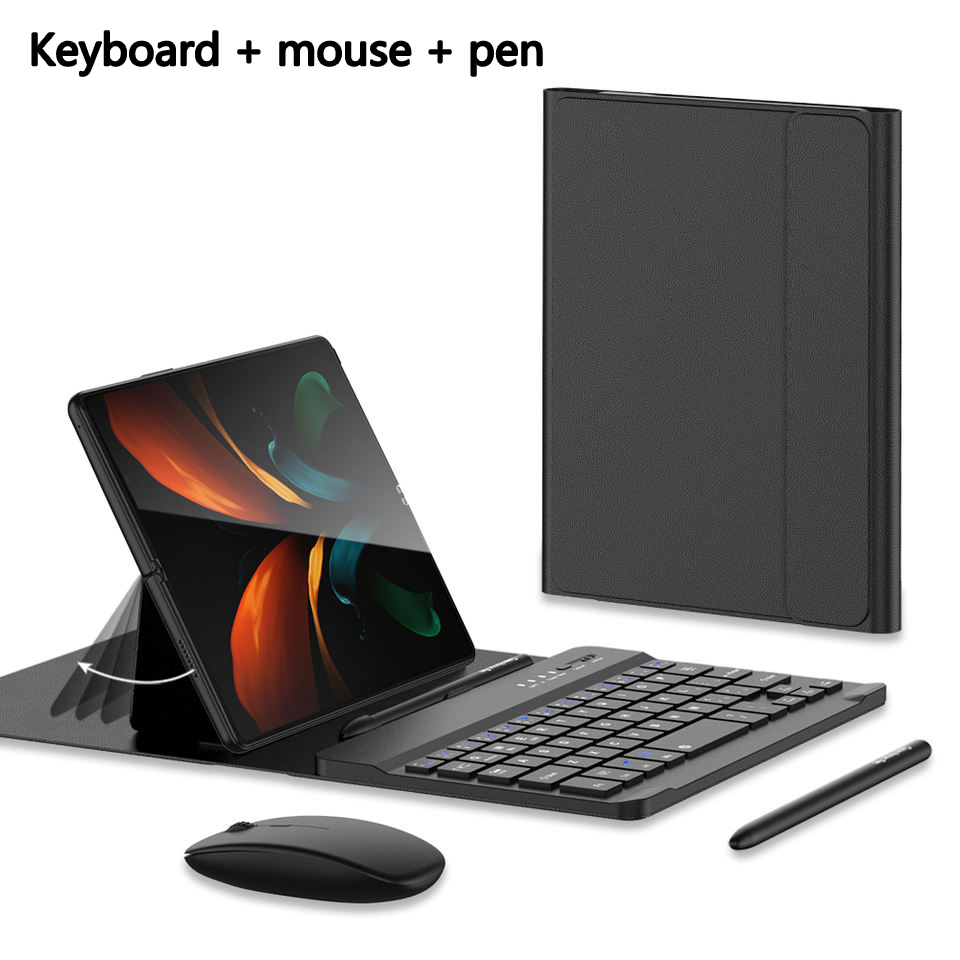 Teclado Sem Fio Para Samsung Galaxy Z Fold 8 7 6 5/4/3 Suporte Dobrável Com Slot