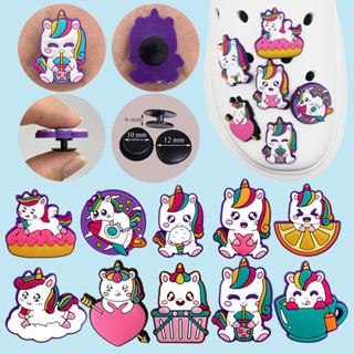 Encantos Engraçados De Sapatos Para Croc New Unicorn Series Jibtz Fit to Sandals Accessories
