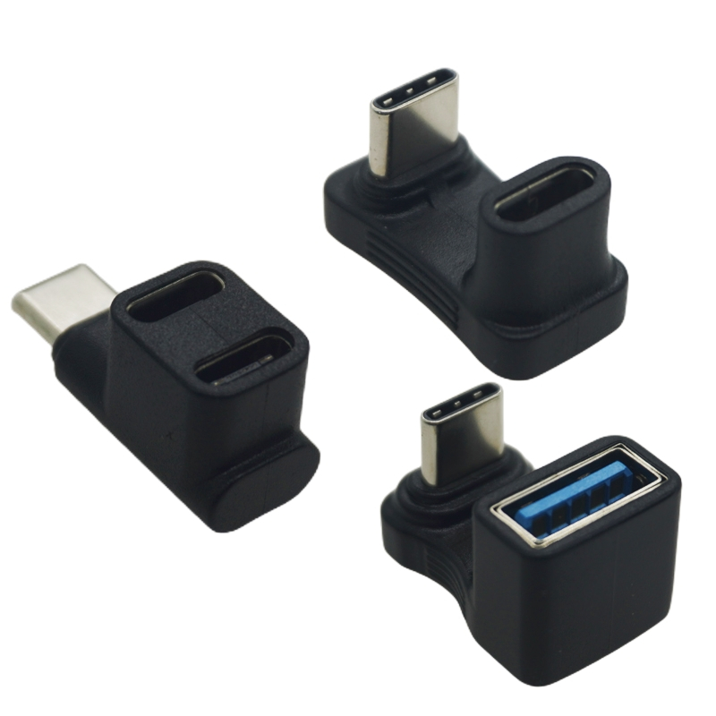 Adaptador USB 3.1 Tipo C , 100W , 2 Em 1 , Macho Para Fêmea , Formato De U , Conversor 4K , 60Hz , Extensão Deck De Vapo