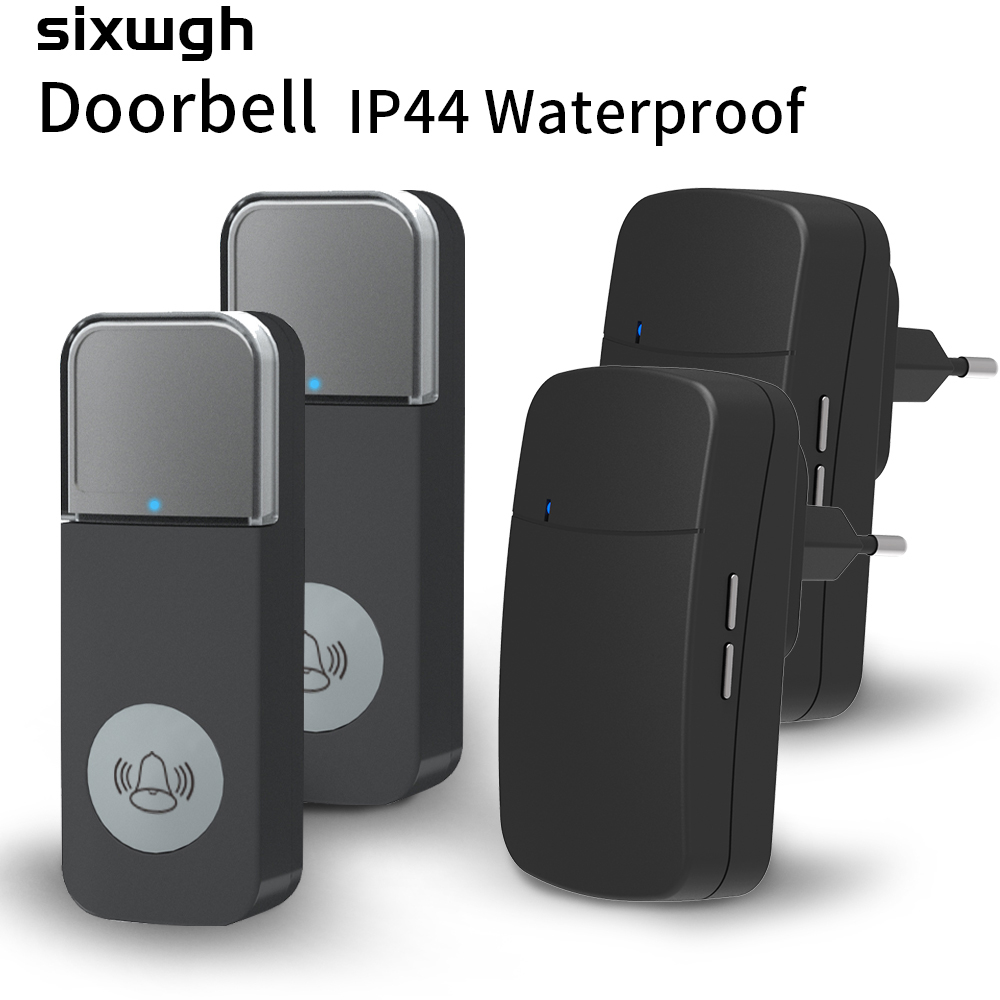 Campainha Sem Fio À Prova D'água Faixa 200M 38 chime EU plug