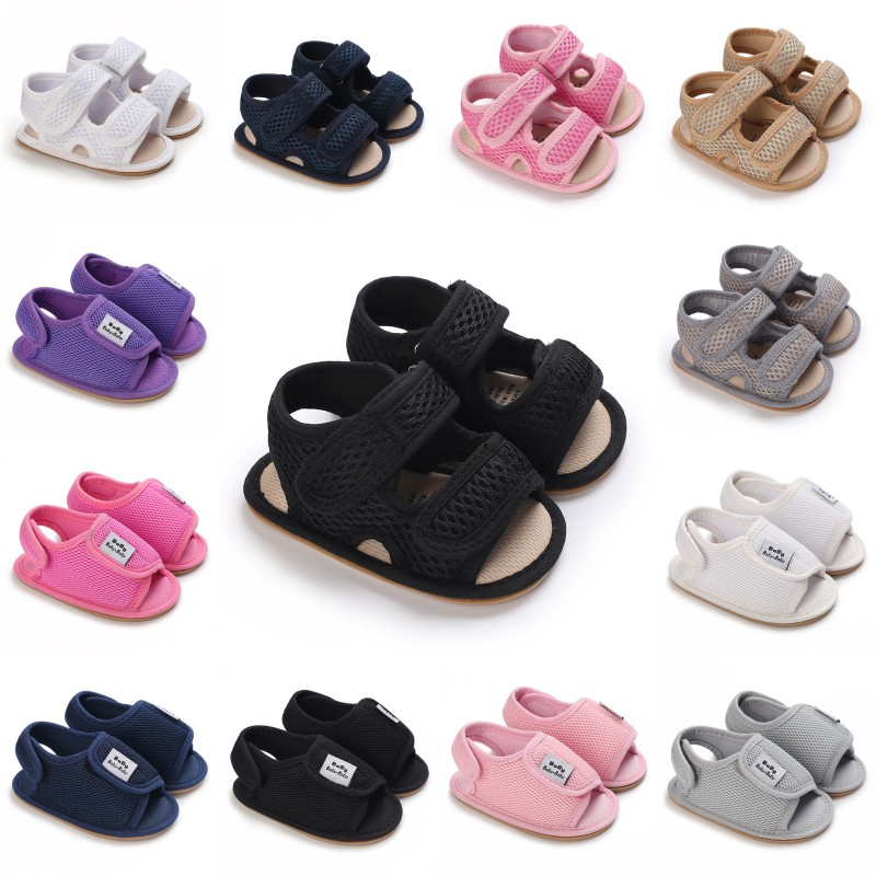Sandálias Leves E Antideslizantes Para Bebês Com Gancho Laço De Sola Macia , Calçados Infantis De Verão em Oferta na Shopee